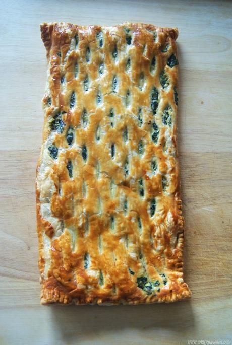 Hojaldre de espinacas y puerros express Hojaldre de espinacas y puerros express