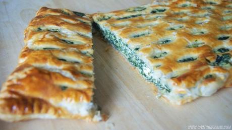 Hojaldre de espinacas y puerros express Hojaldre de espinacas y puerros express