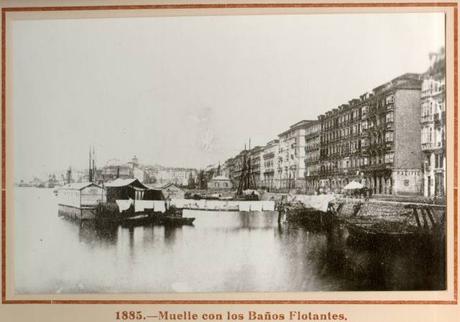 Santander 1885: El Muelle, con baños flotantes