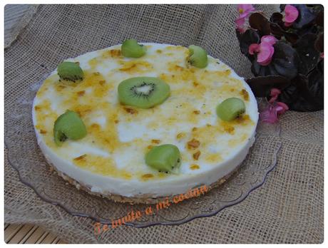Tarta de kiwi sin horno