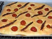 Focaccia tomates cherrys anchoas