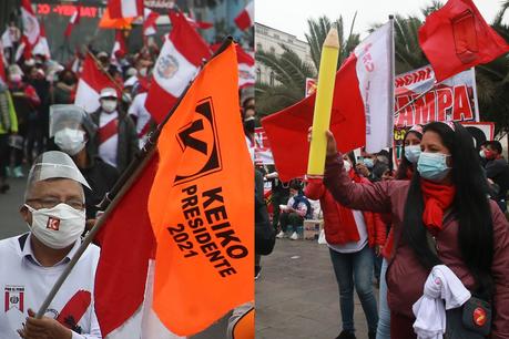 Ciudadanos marchan por las calles de Lima
