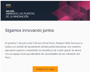 Perú: Evento de lanzamiento de Amazon Web Services