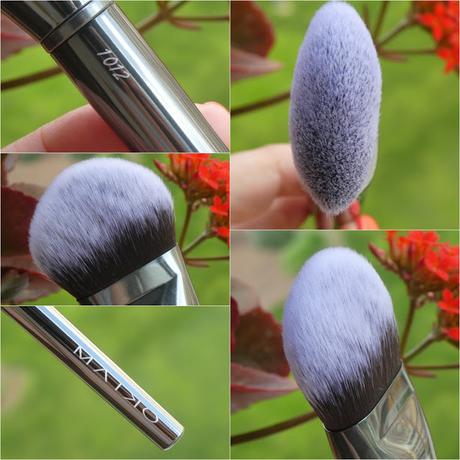 Brocha 1012 de fibras sintéticas de Maiko, una de mis favoritas para base de maquillaje y corrector