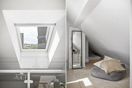 delikatissen window in the ceiling ventanas en tejado ventanas en el techo ventanas automáticas tejado Velux Roof Windows velux tragaluces skylight scandinavian style scandinavian roof window scandi penthouse scandi decor rooflight roof windows obras en el techo para iluminar lucernarios fixed window into the roofline apertura del tejado  