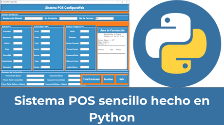 Sistema POS sencillo hecho en Python