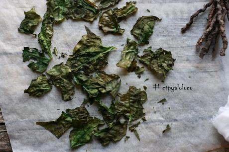 Chips de espinacas