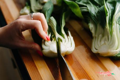 Bok choy con salsa de miso  / 청경채 된장무침
