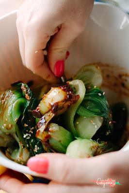 Bok choy con salsa de miso  / 청경채 된장무침