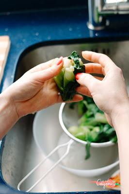 Bok choy con salsa de miso  / 청경채 된장무침