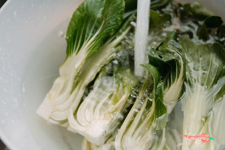 Bok choy con salsa de miso  / 청경채 된장무침