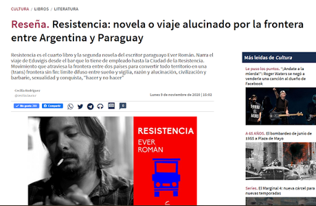 Reseña.Resistencia: novela o viaje alucinado por la frontera entre Argentina y Paraguay