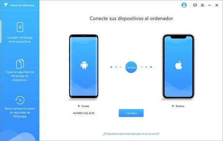 Ejemplo de transferencia de archivos de WhatsApp