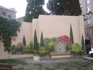 MUROS PINTADOS (TRAMPANTOJOS) IMITANDO PAISAJES NATURALES Y JARDINES