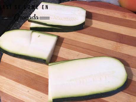 San jacobos de calabacín con queso azul y pavo