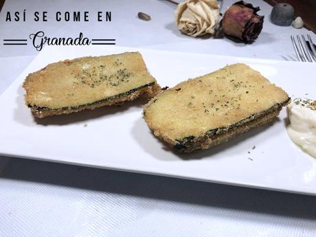 San jacobos de calabacín con queso azul y pavo