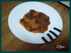 Filetes de añojo con salsa de uvas pasas