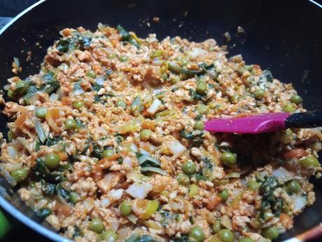 PASTEL DE VERDURAS Y PROTEÍNA DE GUISANTE