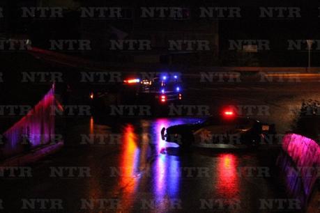 Cuelgan en puente de Zacatecas los cuerpos de policías estatales de SLP Cuelgan en puente de Zacatecas los cuerpos de policías estatales de SLP