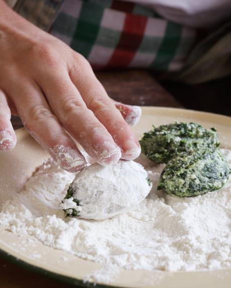 malfatti ñoqui espinaca ricotta queso