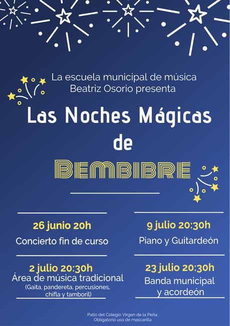 Bembibre organiza las Noches Mágicas con música de los alumnos de la escuela municipal Beatriz Osorio 1 Bembibre organiza las Noches Mágicas con música de los alumnos de la escuela municipal Beatriz Osorio 1