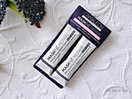 Rehydrating Facial Mask de Camaleon Cosmetics Maskné Repair Camaleon Cosmetics mascarillas mask covid pandemia beauty acné belleza farmacia skincare