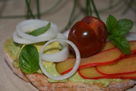 Tosta de ensalada Tosta de ensalada