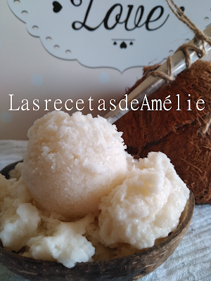 Nieve, helado, coco, postre, dulce, sin gluten, gluten free, celiaco