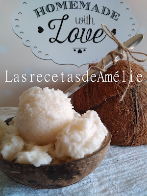 Nieve, helado, coco, postre, dulce, sin gluten, gluten free, celiaco