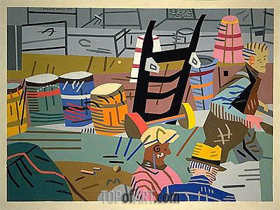 La Terminal, 1937 | Stuart Davis | reproducción de la pintura