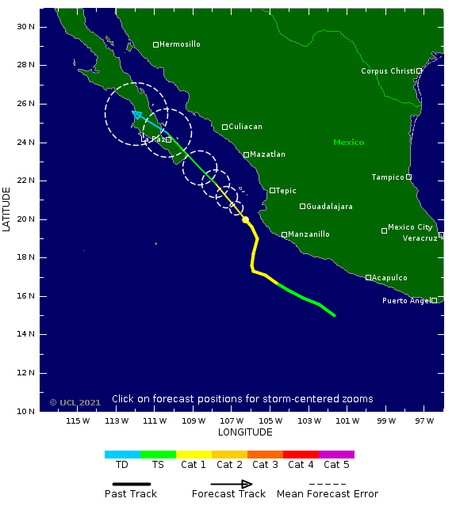 costa Pacífico mexicano mantiene alerta huracán 