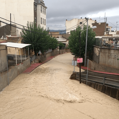 Efectos de la DANA en Churra (Murcia, España) en septiembre de 2019