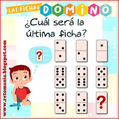 Acertijos, Desafíos matemáticos, Retos matemáticos, Problemas matemáticos, Juego de dominó, Fichas de dominó, Acertijos con Solución, Dominó, Retos-Dominó