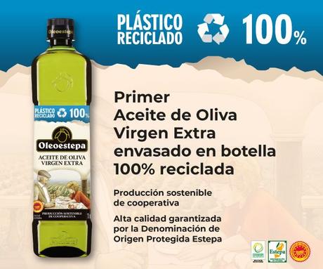 Oleoestepa lanza el primer aceite de oliva virgen extra en botella fabricada íntegramente con plástico reciclado