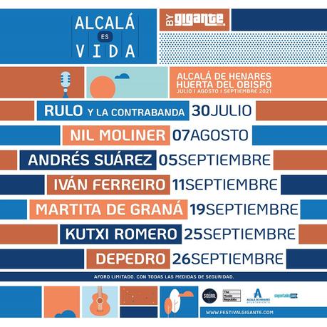 Conciertos en Alcalá de Henares con ‘Alcalá es Vida by Gigante 2021’