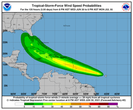 Surge depresión tropical; apunta a República Dominicana.