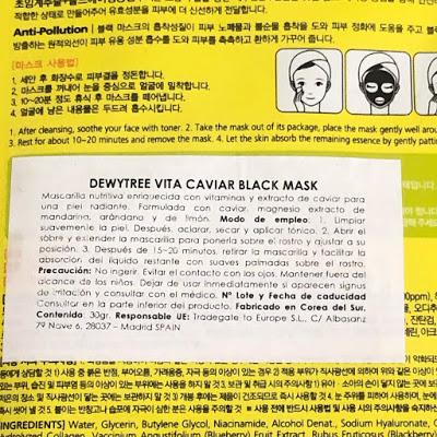 Mascarilla de Caviar. Dewytree + Yuyte + Venus  Viernes de Spa.