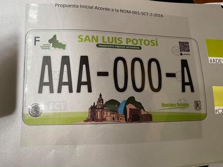 Estas son las nuevas placas gratuitas para San Luis Potosí
