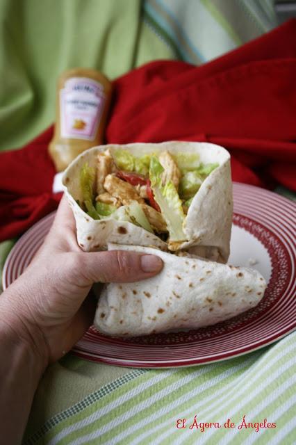 Fajitas de pollo al curry Fajitas de pollo al curry El Ágora de Ángeles