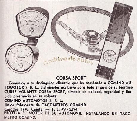 Cubre volante de la marca Corsa Sport del año 1966
