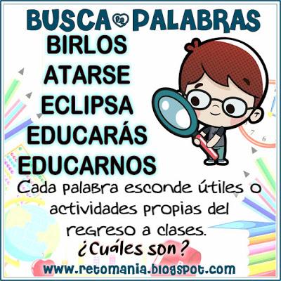 RETOS MATEMÁTICOS - DE REGRESO A CLASES Acertijos, Acertijos matemáticos, Acertijos con Solución, Buscapalabras, La Palabra oculta, La Palabra escondida, Puntos numéricos, Jeroglíficos, Adivina adivinador, Adivinanzas, Retos matemáticos, Desafíos matemáticos, Problemas matemáticos, Problemas de matemáticas