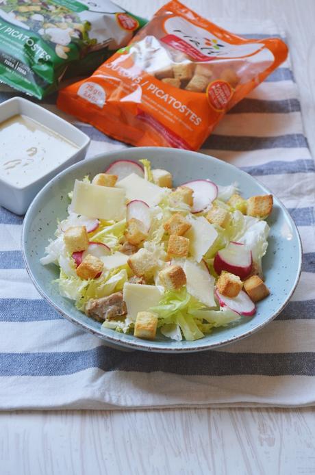 Ensalada césar de escarola con Degustabox