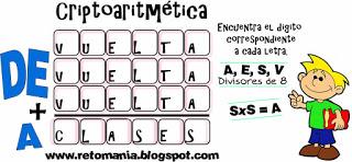 Alfamética, Criptoaritmética, Criptosuma, Alfametica de regreso a clases, Alfamética de vuelta al colegio, Juego de letras, Juego de palabras