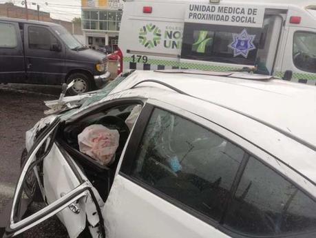 Esta mañana con lluvia deja múltiples accidentes viales en la capital potosina