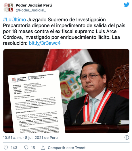 Luis Arce: Poder Judicial dicta impedimento de salida del país por 18 meses