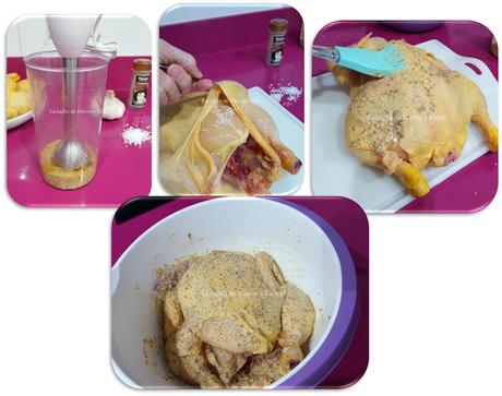 Paso a paso Pollo asado con salsa de mostaza antigua y ajo asado Paso a paso Pollo asado con salsa de mostaza antigua y ajo asado