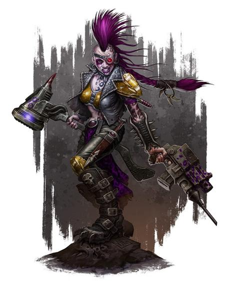 Hoja de logos y tabla de favores para campañas de Necromunda.