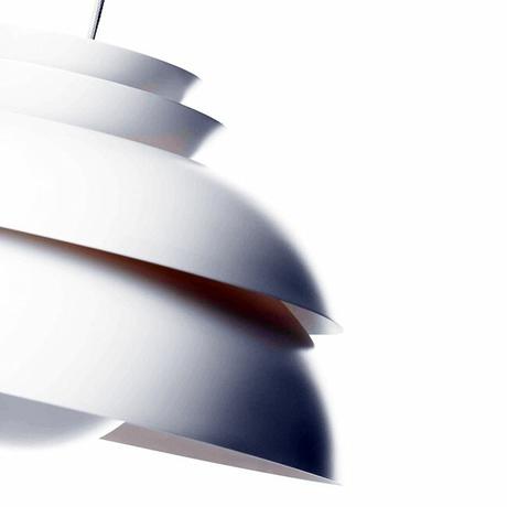 delikatissen white pendant danish lamp scandinavian design pendant lamp lámparas de interior lámparas de diseño lamp decor Jørn Utzon indoors lamp Fritz Hansen dk Fritz Hansen design lamps diseño nórdico diseño escandinavo diseño danés danish lamps danish design Concert P1 lamp  