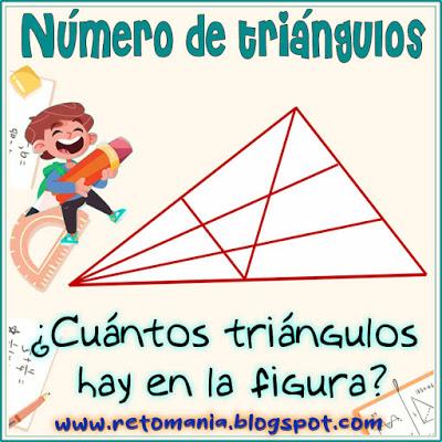 Cuadrados mágicos, Descubre el número, Descubre el resultado, Busca el número, El número que falta, ¿Cuántos triángulo hay?,  ¿Cuál es el total de triángulos?, Desafíos matemáticos, Retos matemáticos, Retos mentales, Retos visuales, Acertijos, Acertijos numéricos, Acertijos con Solución, Problemas matemáticos