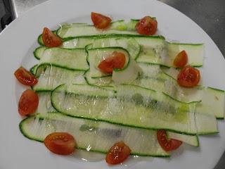 Carpaccio de pepino.